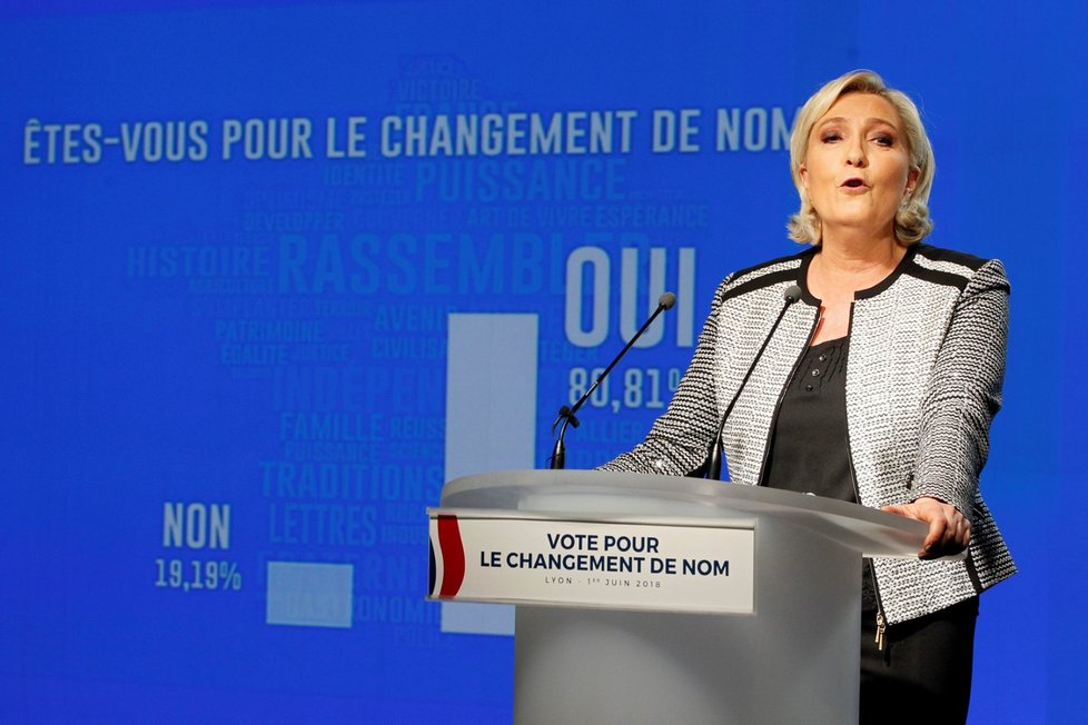 Francouzská krajně pravicová Národní fronta má nový název