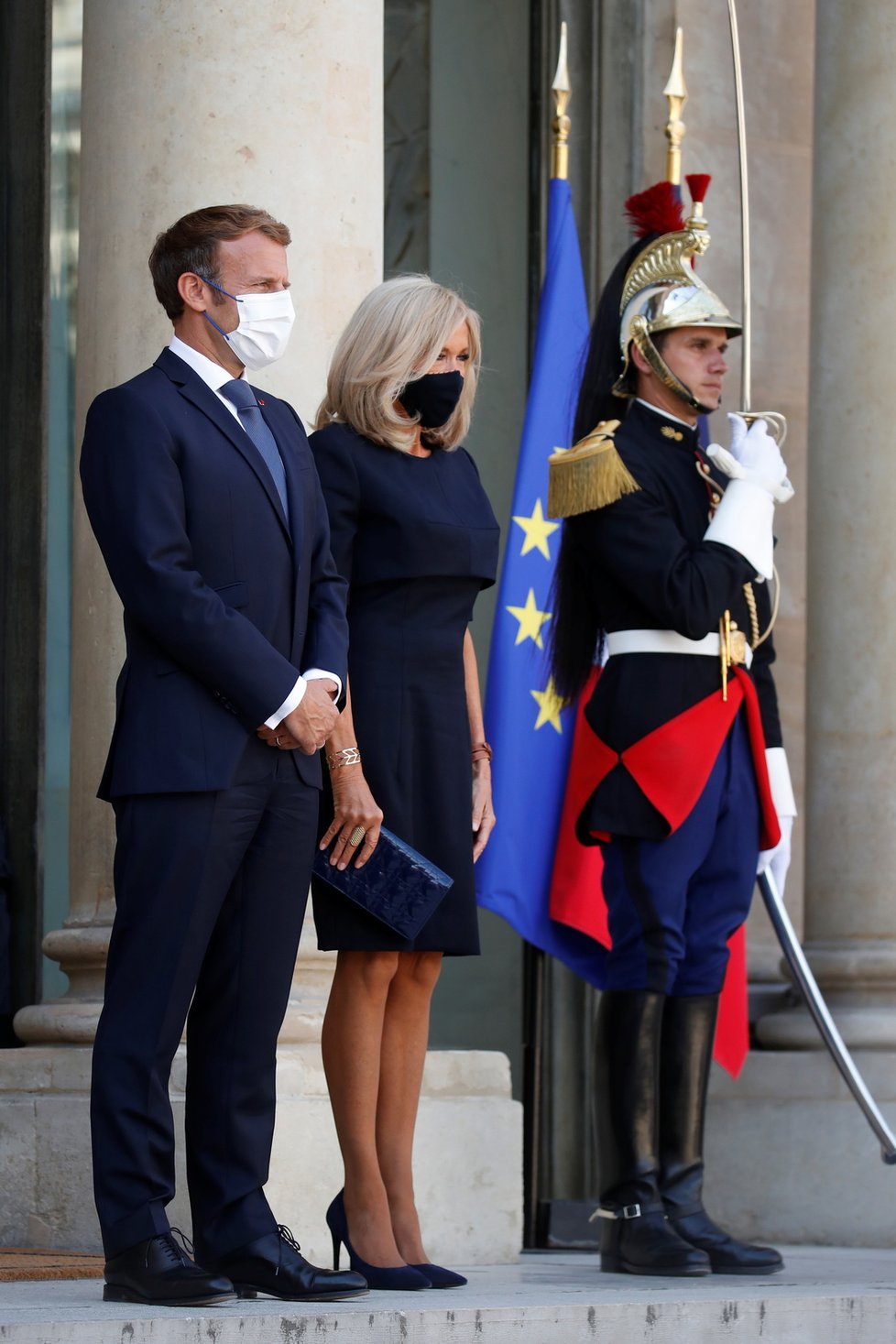 Francouzský prezident Emmanuel Macron s manželkou Brigitte