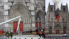 Francie plánuje financovat opravu katedrály v Nantes ze státního rozpočtu, budovu poškodil požár