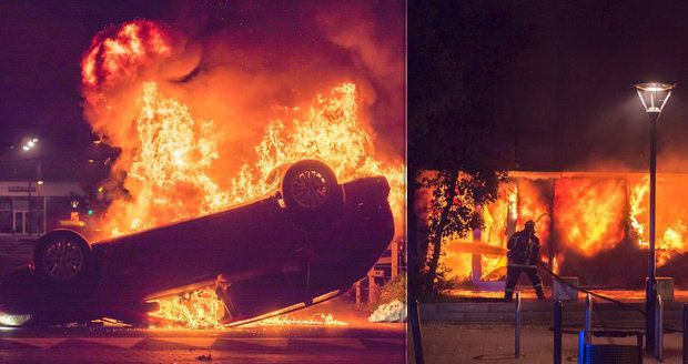 Zapálená auta, granáty: Dopravák zastřelil muže při kontrole, Francií zmítají nepokoje