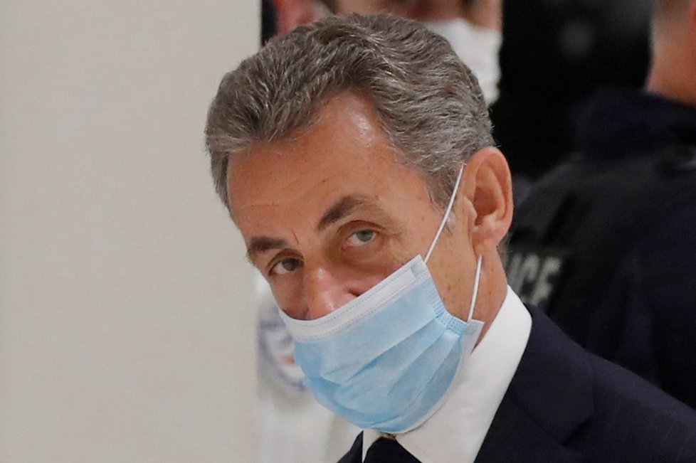 Francouzský prezident  Nicolas Sarkozy u soudu