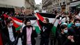 Demonstrace na podporu Palestinců v Paříži