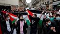 Demonstrace na podporu Palestinců v Paříži