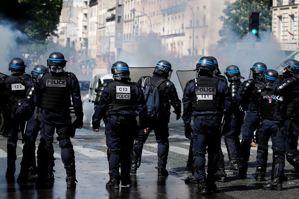 Demonstrace na podporu Palestinců v Paříži.