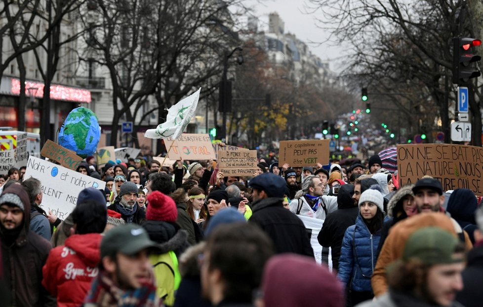 Protesty žlutých vest v Paříži (8. 12. 2018)