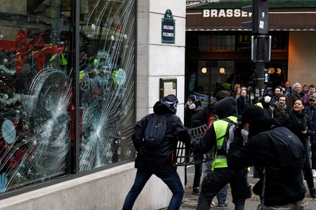 Protesty žlutých vest v Paříži (8.12.2018)