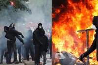 Drsný 1. máj v Paříži, zatčeny byly stovky lidí. Macron: Je to svátek práce, ne vandalů