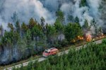 Boj s rozsáhlými lesními požáry ve Francii