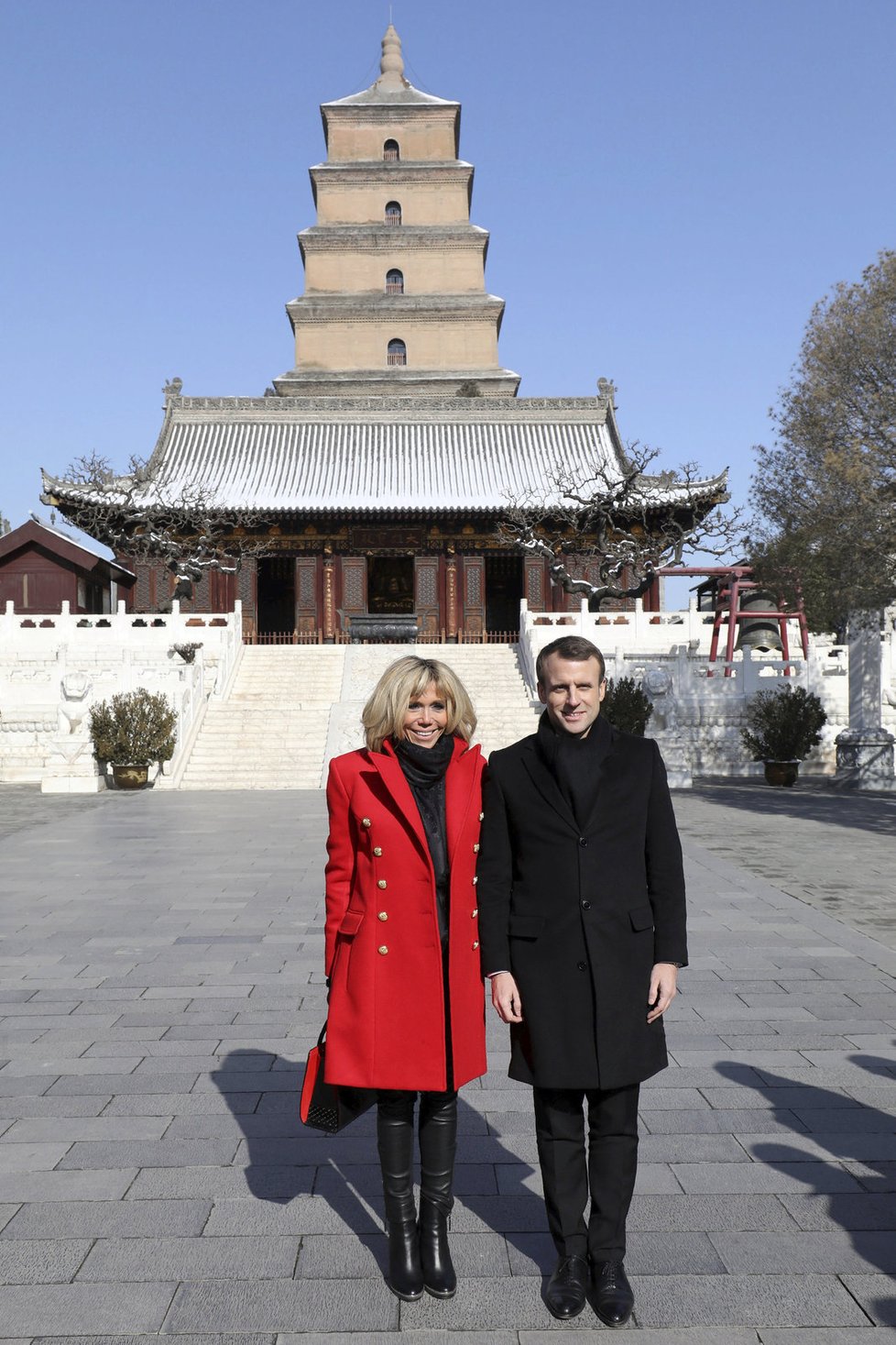 Emmanuel Macron s manželkou Brigitte.