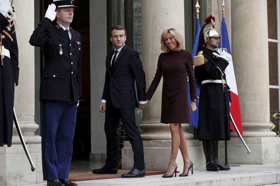 Emmanuel Macron s manželkou Brigitte