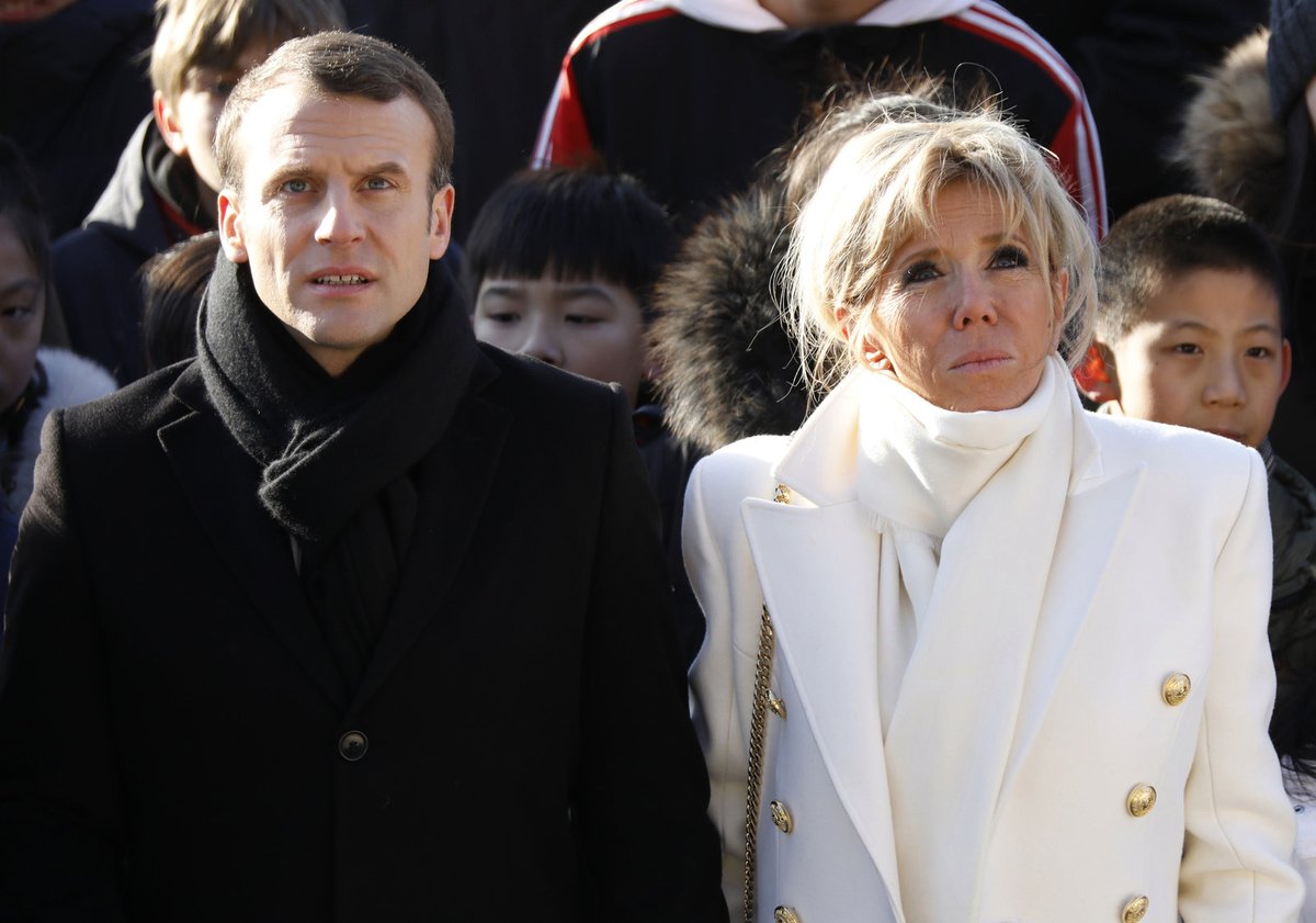 Francouzský prezident Emmanuel Macron s manželkou Brigitte.