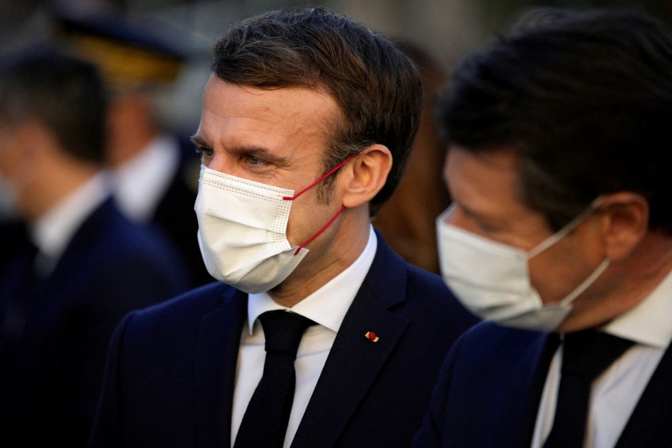 Francouzský prezident Emmanuel Macron navštívil Nice. (10. 1. 2022)