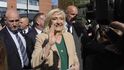 Prezidentské volby ve Francii: Prezidentská kandidátka Marine Le Penová u prvního kola voleb, (10.04.2022).