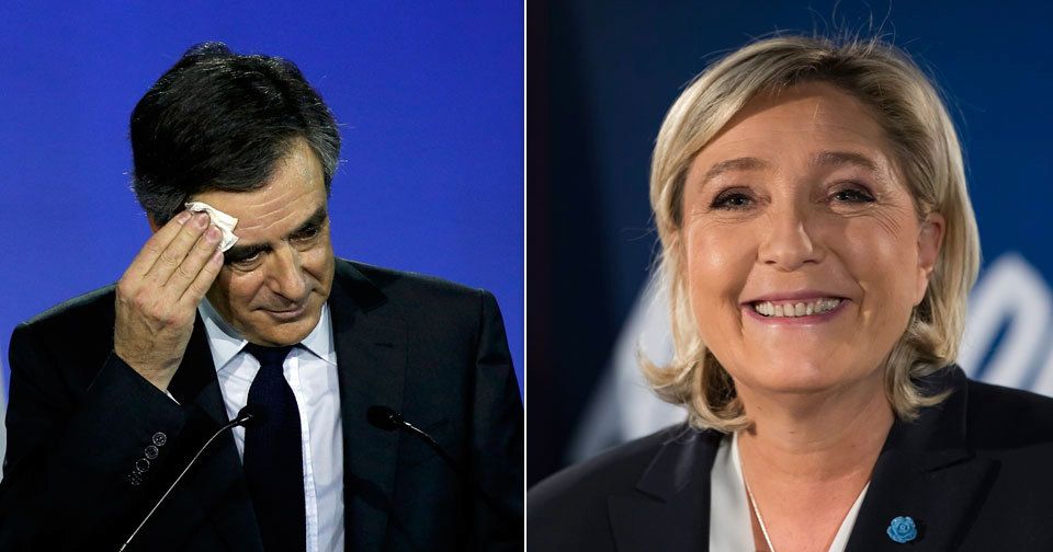 Expremiér Fillon hasí problémy kolem zaměstnávání manželky, které mohou těšit Marine Le Penovou.