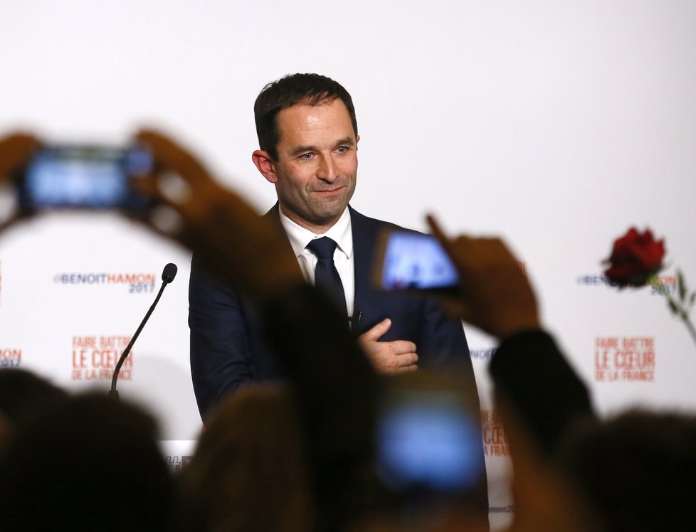 Kandidát francouzské levice na prezidenta Benoit Hamon, exministr školství