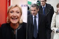 Le Penová se směje, Sarkozy pláče. Do prezidentského paláce se nevrátí
