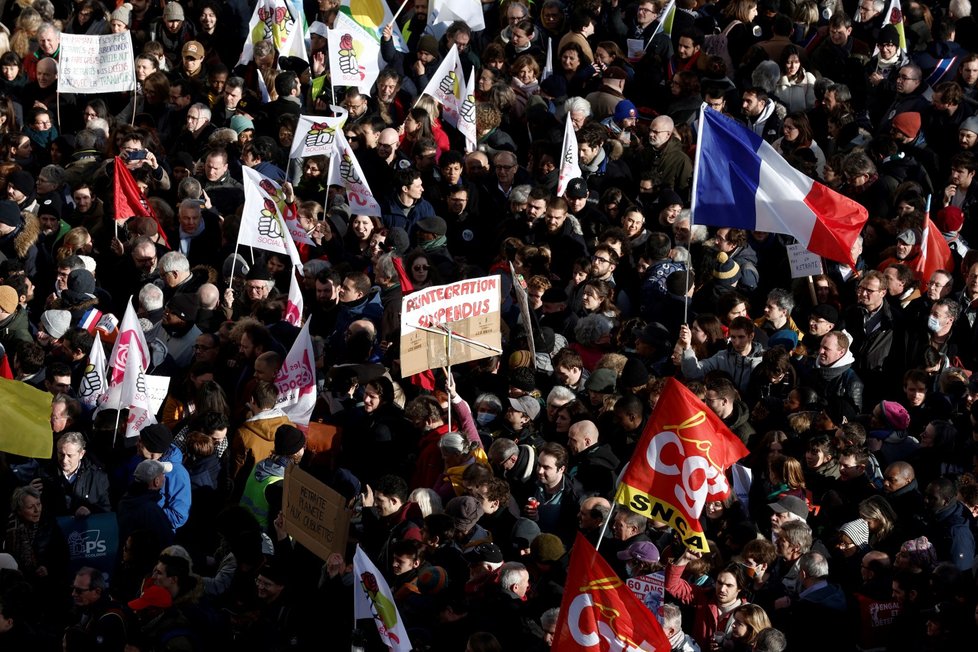 Protest ve Francii. (31.1.2023)