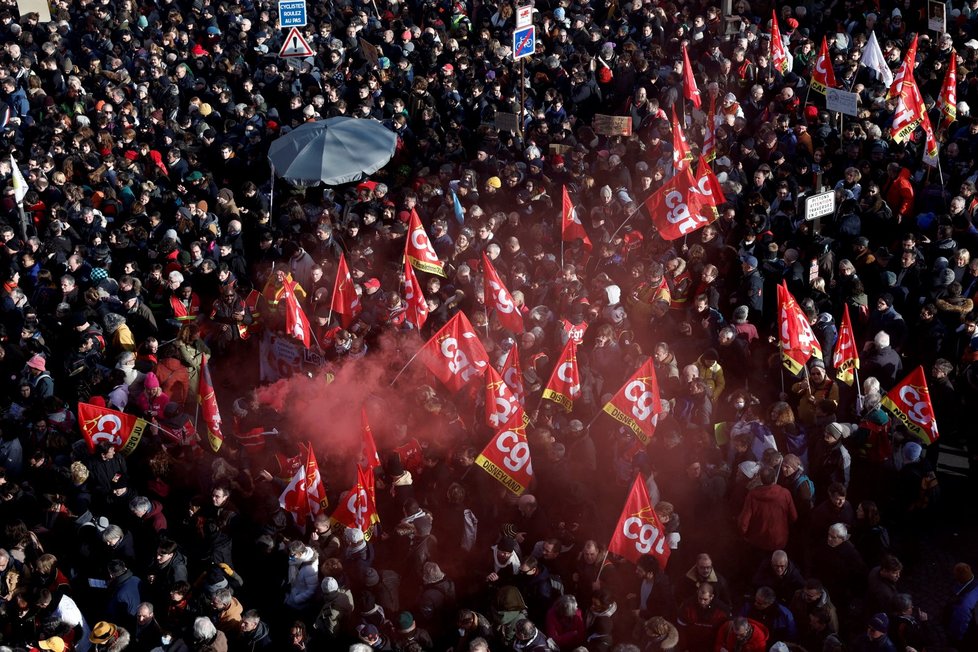 Protest ve Francii. (31.1.2023)