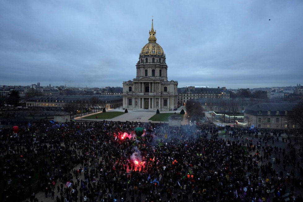 Protest ve Francii. (31.1.2023)