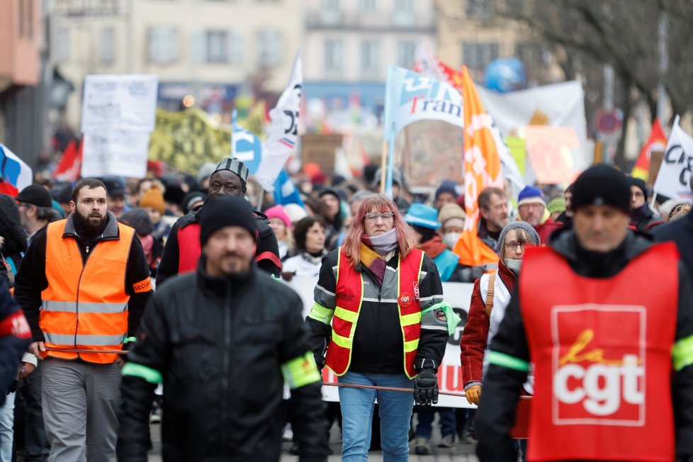 Protest ve Francii. (31.1.2023)