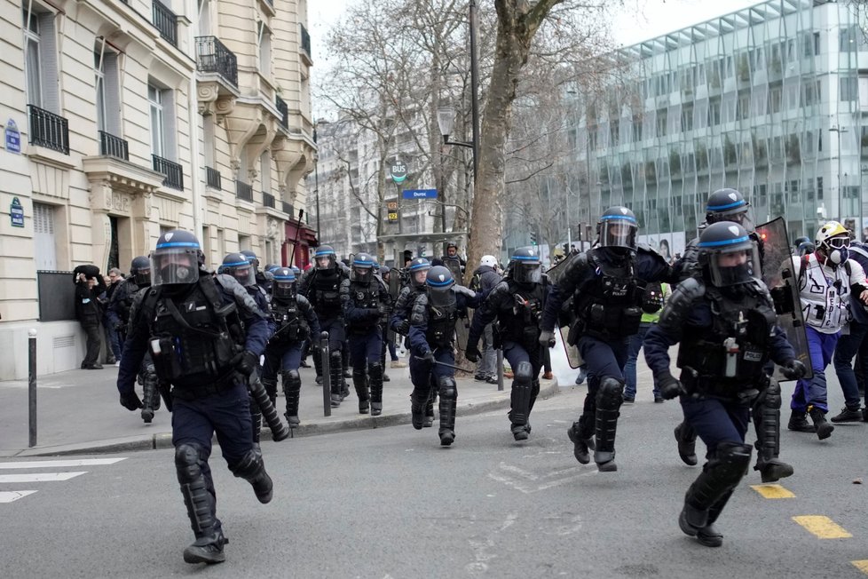Protest ve Francii. (31.1.2023)