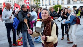 Protesty ve Francii kvůli důchodové reformě (17.4.2023)