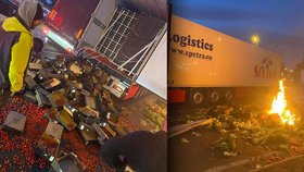 Šokující útok protestujících farmářů: Ve Francii napadli český kamion, ministr slíbil zásah