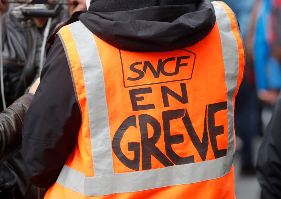 Protesty proti důchodové reformě ve Francii (19. 12. 2019)