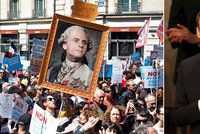 Naštvaný „dárek“ k Macronovu výročí: Do ulic vyrazilo na 40 tisíc nespokojených lidí