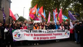 Protest kvlůli sjezdu krajně pravicové strany Rassemblement National (RN) v Orléans