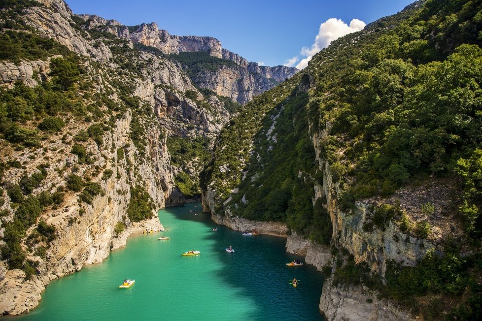 Kaňon řeky Verdon, který odděluje Alpy od Provence.