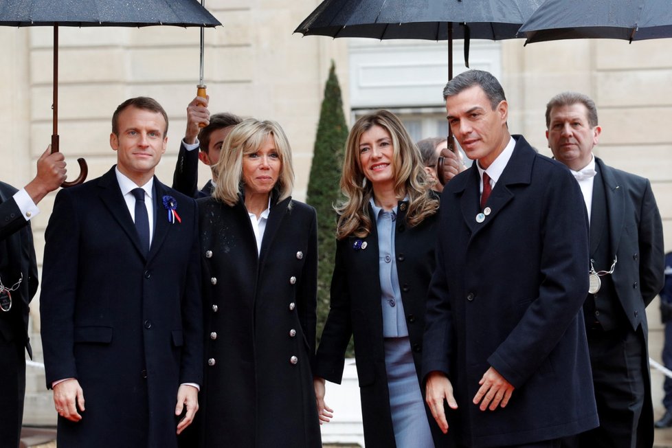 Prezident Emanuel Macron s manželkou