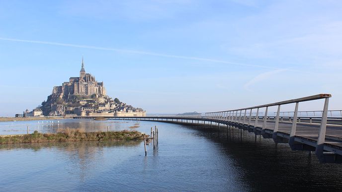 Ostrol Mt Saint Michel v Normandii