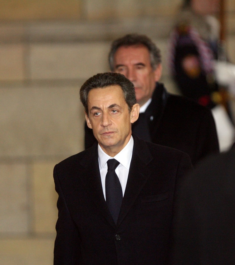 Bývalý francouzský prezident Nikolas Sarkozy na pohřbu prezidenta Václava Havla.