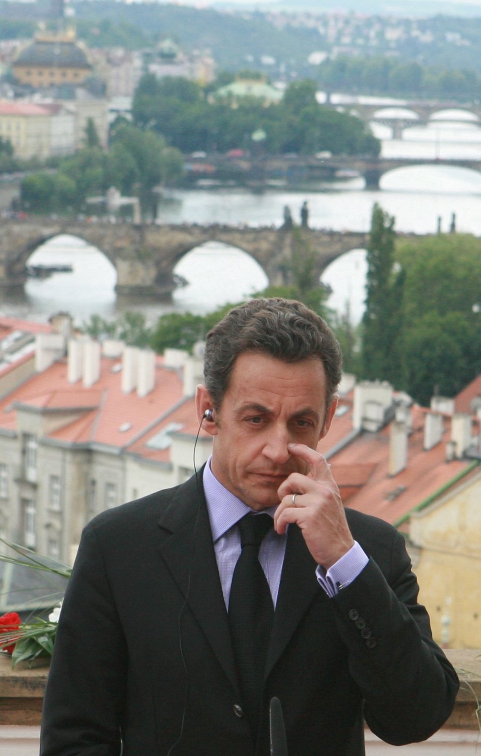 Nikolas Sarkozy v roce 2008 v Praze.