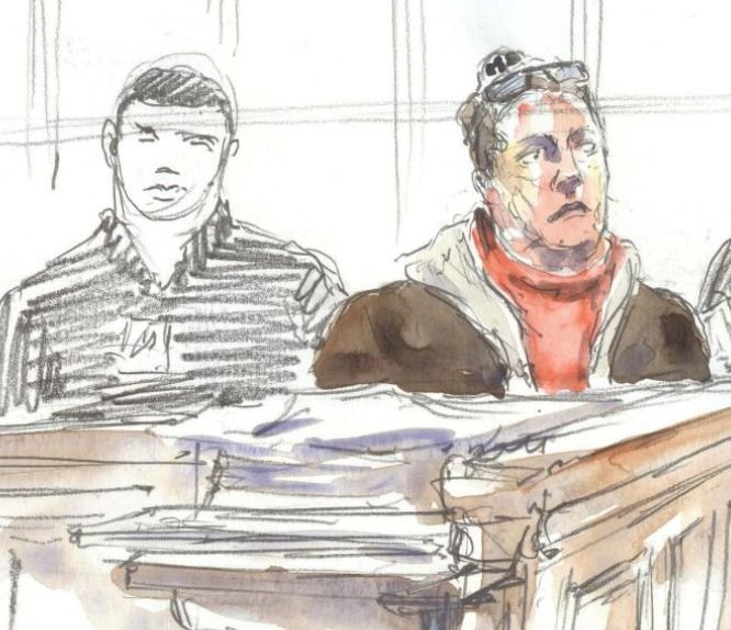 Kresba ze soudu s Christine Riviérovou
