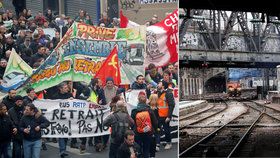 Ve Francii kvůli stávce kolabuje železnice. Před svátky se to dotkne 400 tisíc cestujících.