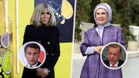 „Naše manželky spolu vycházejí, my ne.“ Napjaté vztahy mezi Tureckem a Francií tlumí první dámy