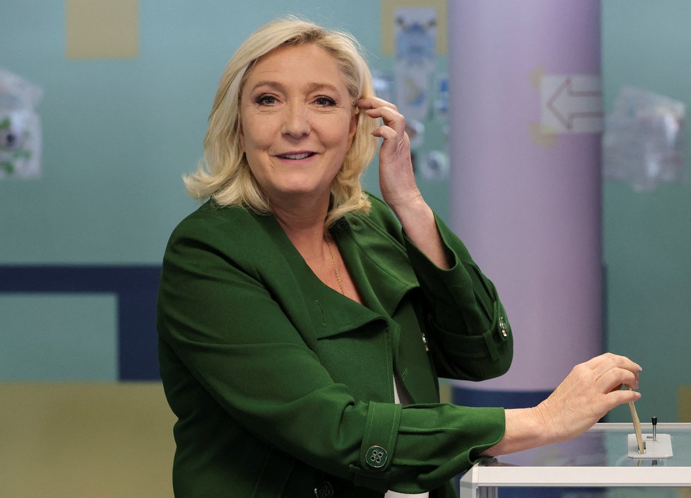Marine Le Penová u voleb do Národního shromáždění (12.6.2022)