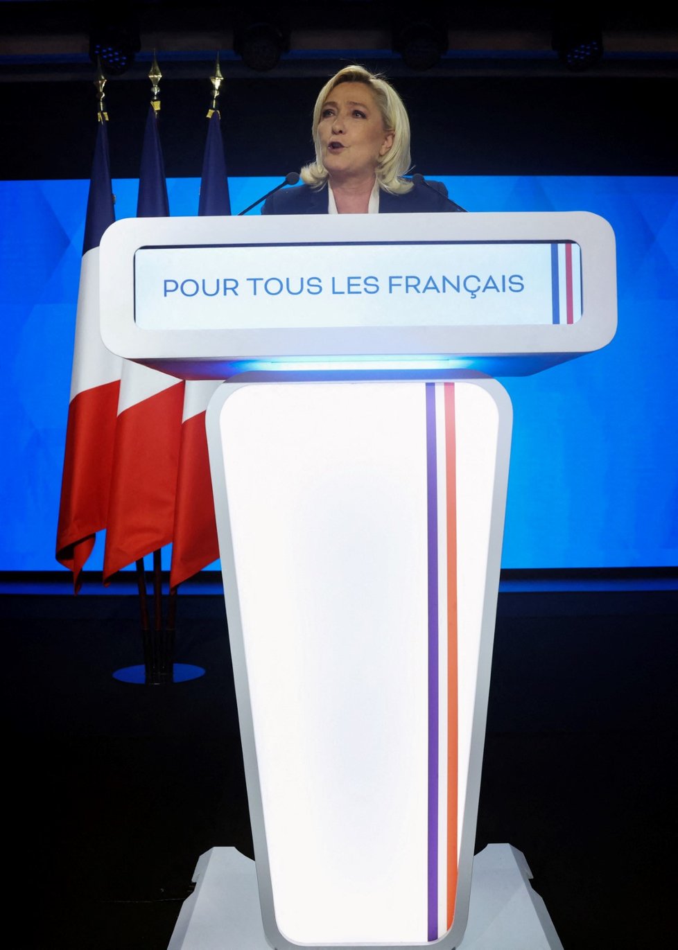 Druhé kolo prezidentských voleb ve Francii: Marine Le Penová uznala porážku. (24.4.2022)