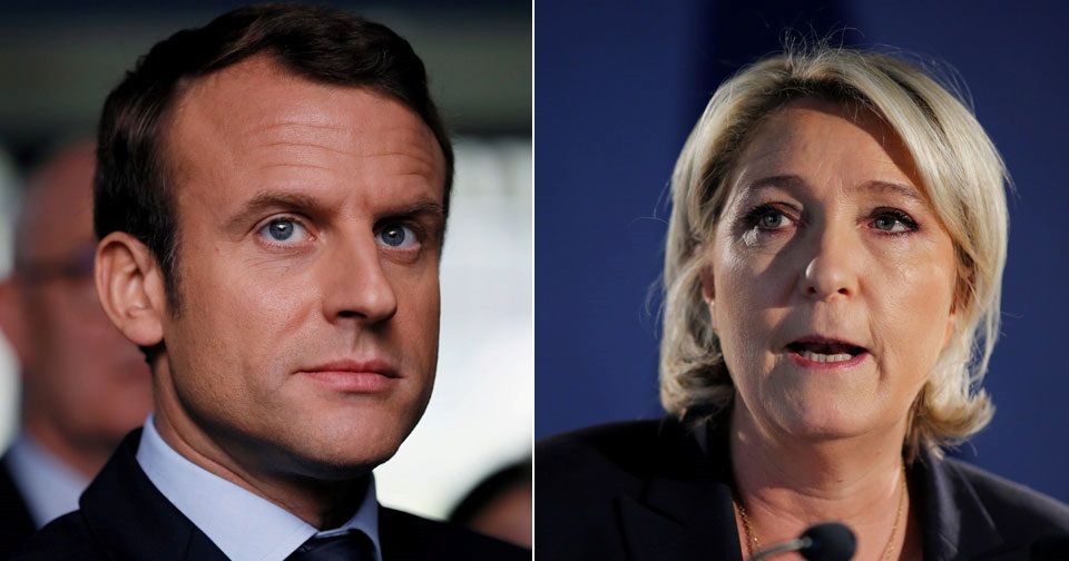 Do druhého kola francouzských prezidentských voleb podle všeho postupují Emmanuel Macron a Marie Le Pen.