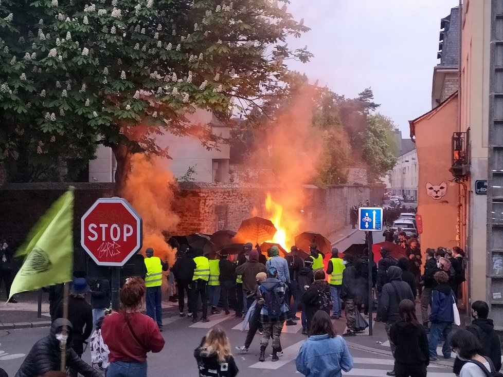 Prezidentské volby ve Francii: Protesty v Rennes
