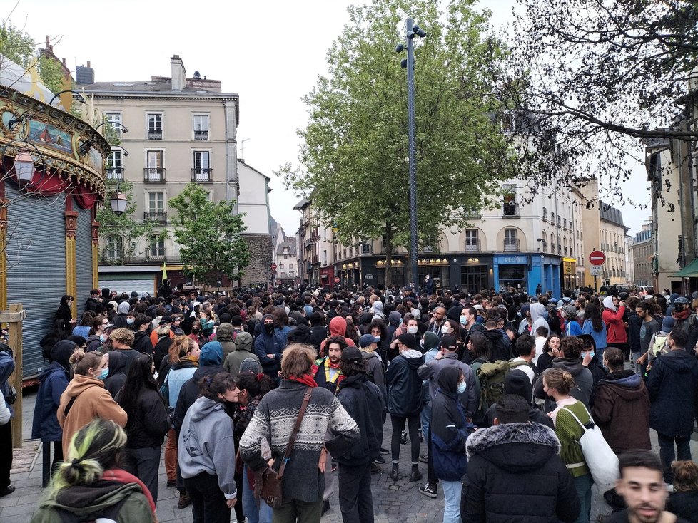 Prezidentské volby ve Francii: Protesty v Rennes