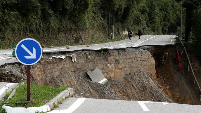 Záplavy v oblasti jižní Francie.