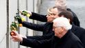 Slovenská prezidentka Zuzana Čaputová, prezident Miloš Zeman, polský prezident Andrzej Duda, maďarský prezident János Ader a německá hlava státu Frank-Walter Steinmeier na oslavách 30 let od pádu Berlínské zdi.