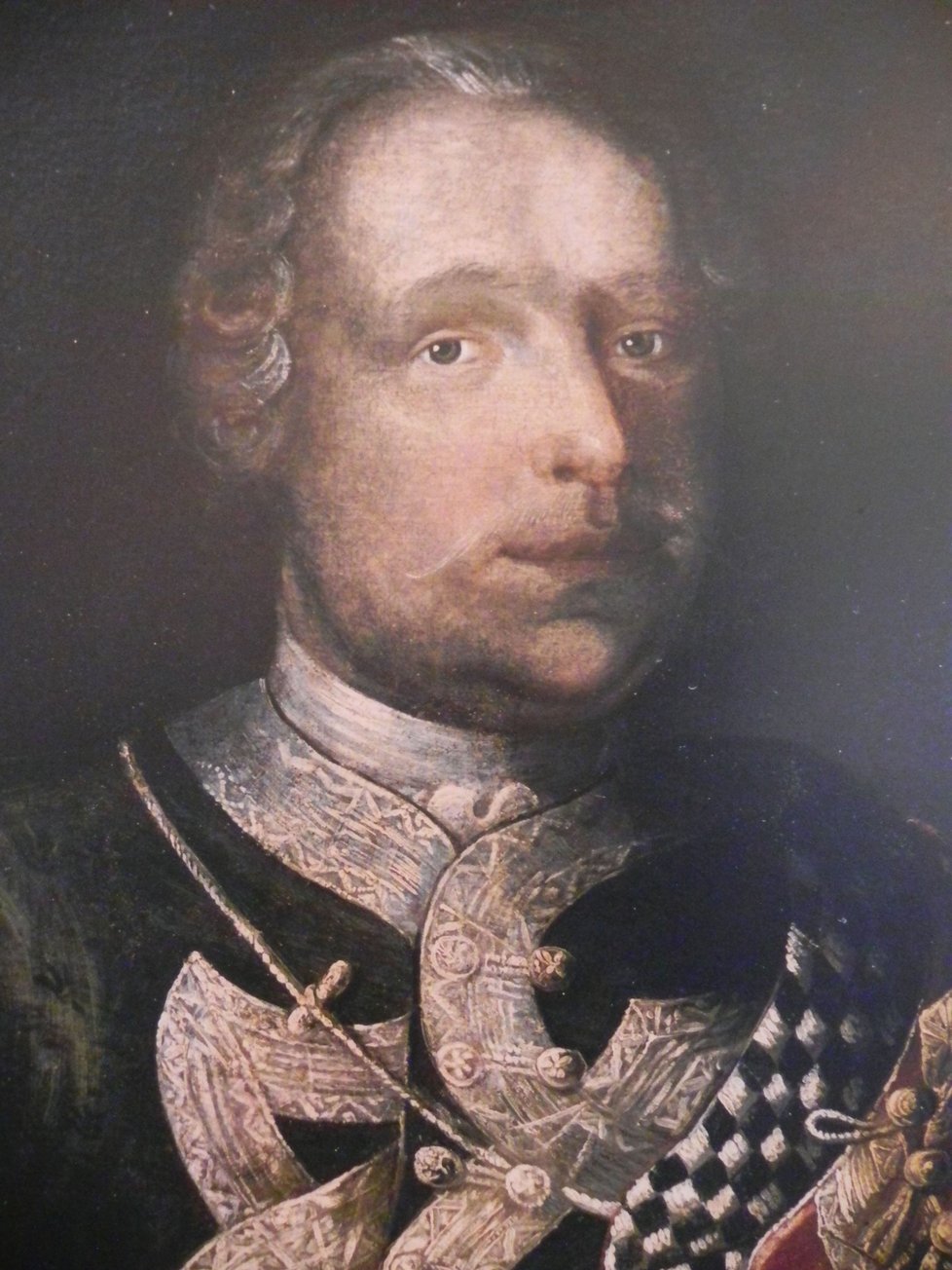 Dobový portrét barona Trencka před polovinou 18.století.