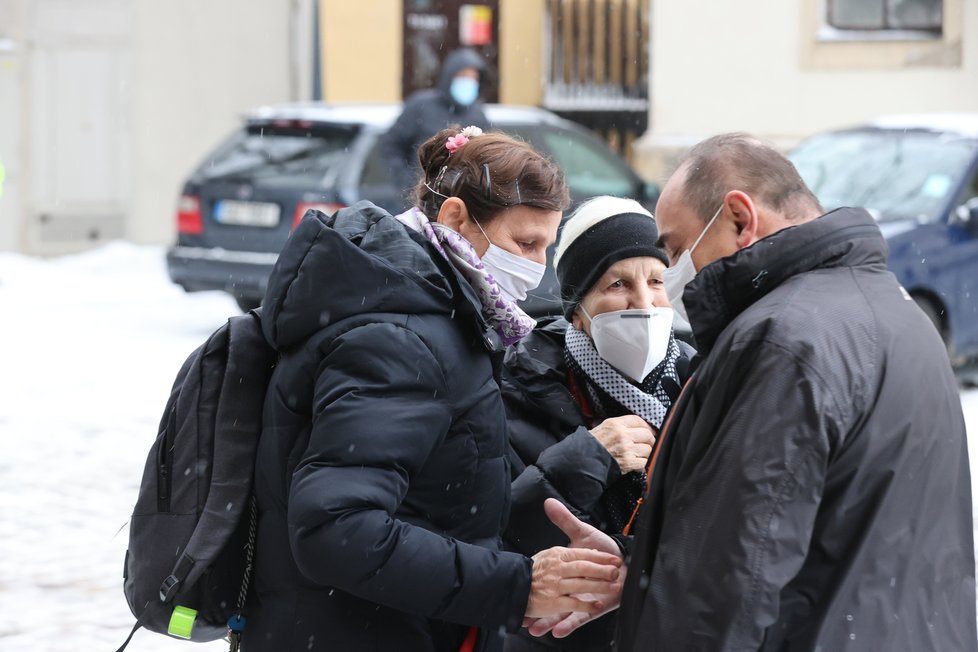 Syn Františka Filipa na jeho pohřbu