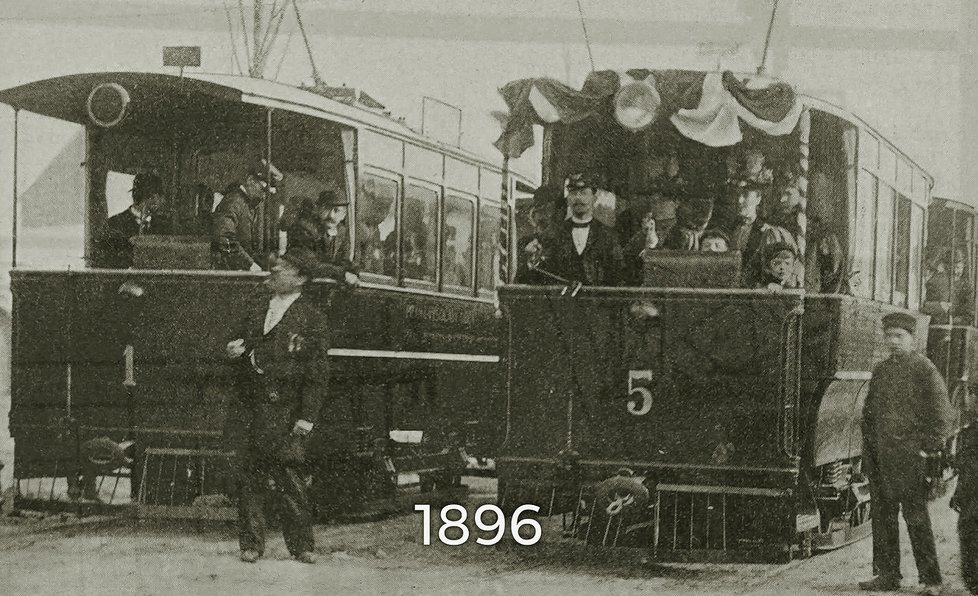 František Křižík sestrojil první elektrické tramvaje