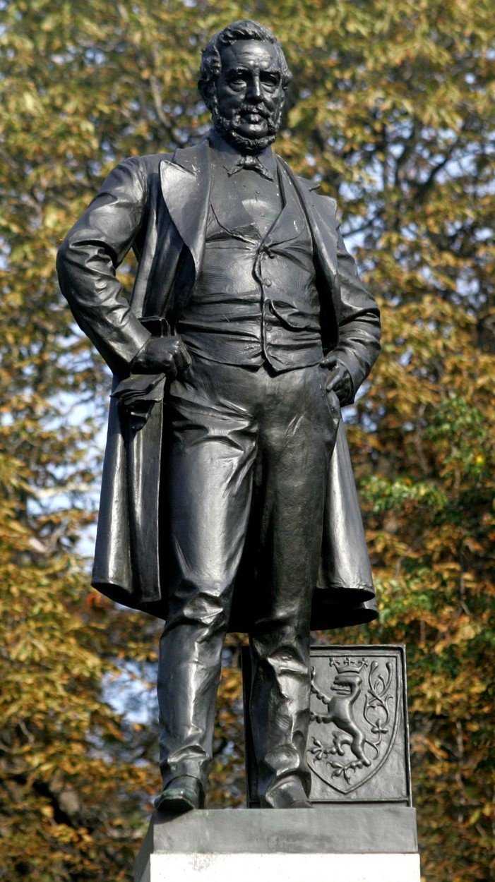 Socha Františka Ladislava Riegera - významný český politik byl známým i pražského purkmistra Klaudyho.