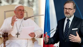 Premiér Petr Fiala (ODS) se příští týden potká s papežem Františkem